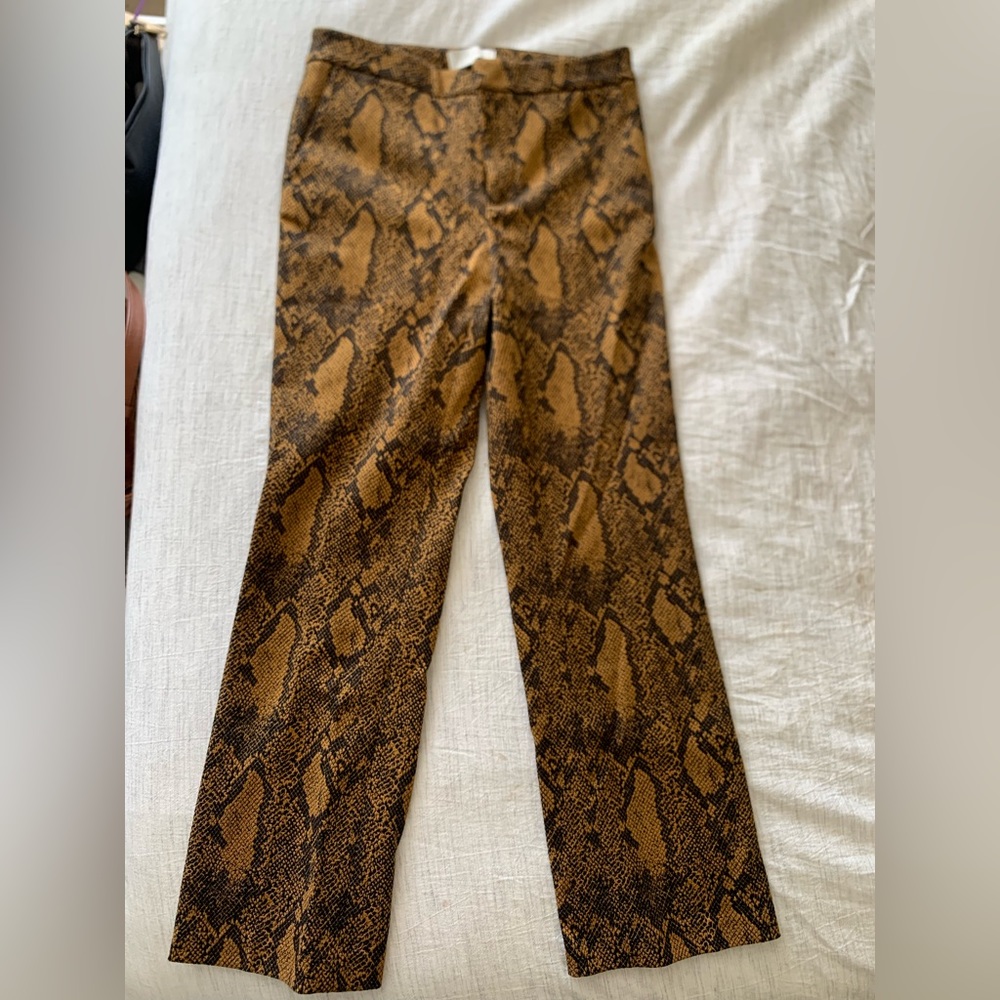 Joie Black Brown Snake Marcena Print Cropped Pants. Like New